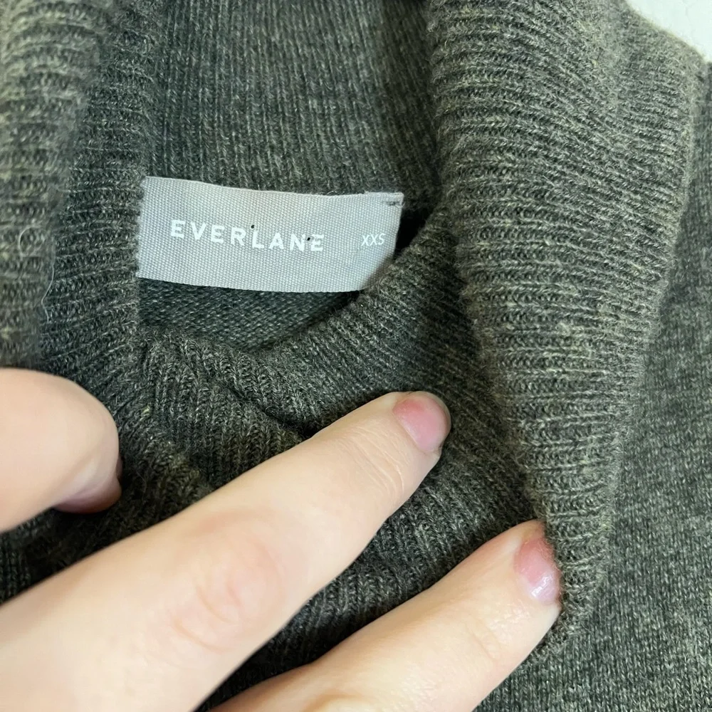 Everlane Olive Knit Turtleneck